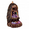 Stand for fragrant cones with flowing smoke Skull with crystal