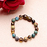 Green amber bracelet with apatite, turquoise and unakite for children