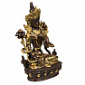 Feng Shui statuette of the goddess White Tara, colored brass