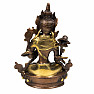 Feng Shui statuette of the goddess White Tara, colored brass