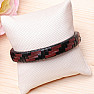 Men's brown leather bracelet with a silver-colored clasp