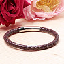 Men's brown leather bracelet with a silver-colored clasp