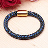 Men's leather fashion bracelet blue