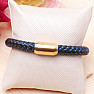 Men's leather fashion bracelet blue