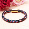 Men's leather fashion bracelet tricolora