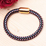 Men's leather fashion bracelet tricolora