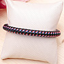 Men's leather fashion bracelet tricolora