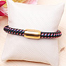 Men's leather fashion bracelet tricolora