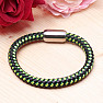 Men's leather fashion bracelet green