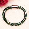 Men's leather fashion bracelet green