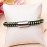 Men's leather fashion bracelet green