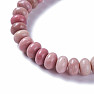 Rhodochrosite rondelki pull bracelet