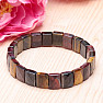 Tiger and bull's eye cut extra plate bracelet