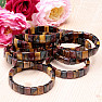 Tiger and bull's eye cut extra plate bracelet