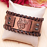 Men's leather bracelet made of natural leather Wolf