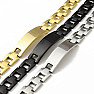 Bracelet Watch band style stainless steel black color 21.5 cm