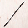 Wheat chain bracelet stainless steel black 21 cm