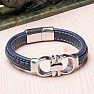 Men's marina blue bracelet with stainless steel