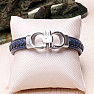 Men's marina blue bracelet with stainless steel