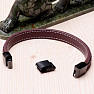 Men's fashion brown leather bracelet adjustable circumference