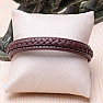 Men's fashion brown leather bracelet adjustable circumference