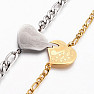 Bracelets for couples made of stainless steel Heart guitar and note