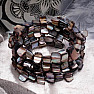 Brown four-row mother-of-pearl bracelet