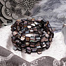 Brown four-row mother-of-pearl bracelet