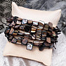 Brown four-row mother-of-pearl bracelet