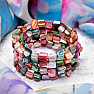 Four-row bracelet made of mother-of-pearl Multicolor