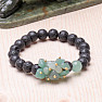 Lava stone bracelet with aventurine