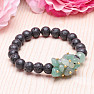 Lava stone bracelet with aventurine