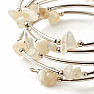 Moonstone and steel fashion five-row bracelet