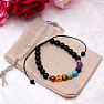 Chakra bracelet Black with Shamballa clasp