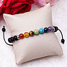 Chakra bracelet Black with Shamballa clasp