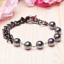 Hematite bracelet made of beads and chain