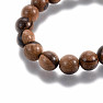 A set of bracelets made of wooden beads