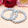 Aquamarine bracelet made of beads 10 mm