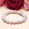 Moonstone white satin bead bracelet 10 mm