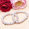 Moonstone white satin bead bracelet 10 mm