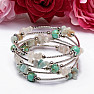 Moonstone, amazonite and tyrknite fashion five-row bracelet