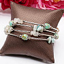 Moonstone, amazonite and tyrknite fashion five-row bracelet