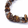 Tiger's eye beaded bracelet in Tibetan style