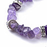 Amethyst bracelet cut with Tibetan style beads