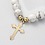 Howlit white Cross bracelet