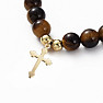 Tiger's eye cross bracelet