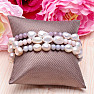 Set of three women's pearl bracelets made of large pearls and cut glass