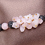 Lava stone bracelet with rose quartz