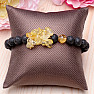 Lava stone bracelet with citrine