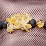 Lava stone bracelet with citrine